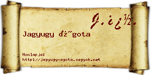 Jagyugy Ágota névjegykártya